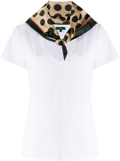 Jejia футболка с шарфом и V-образным вырезом