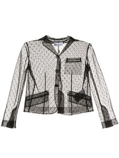 RED Valentino полупрозрачный жакет на пуговицах