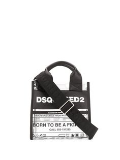 Dsquared2 прозрачная сумка-тоут с принтом