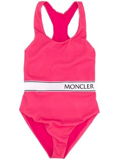 Moncler Enfant слитный купальник с логотипом на поясе