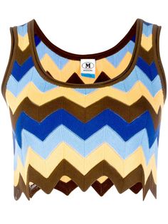 M Missoni укороченный топ с узором зигзаг