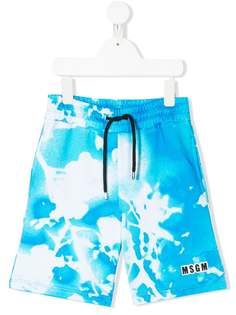 MSGM Kids спортивные шорты с абстрактным принтом и логотипом