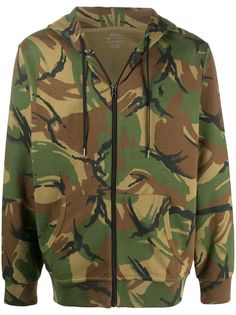 Polo Ralph Lauren худи на молнии с камуфляжным принтом