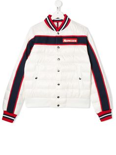 Moncler Kids пуховик-бомбер с логотипом
