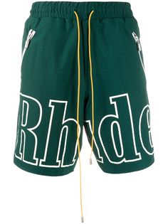 Rhude logo-print drawstring shorts