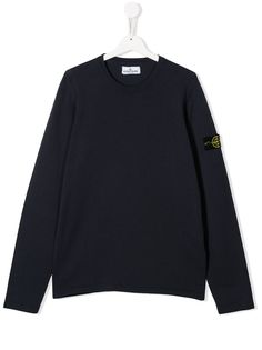 Stone Island Junior топ тонкой вязки с длинными рукавами