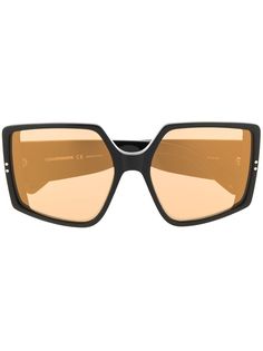Courrèges Eyewear солнцезащитные очки в массивной квадратной оправе