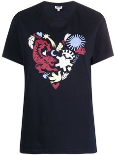 Kenzo футболка с абстрактным принтом