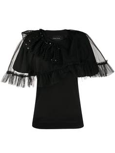Simone Rocha декорированная блузка со вставками из тюля