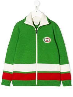 Gucci Kids джемпер на молнии с логотипом