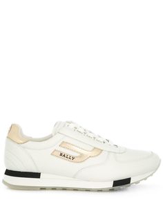 Bally кроссовки на шнуровке с эффектом металлик