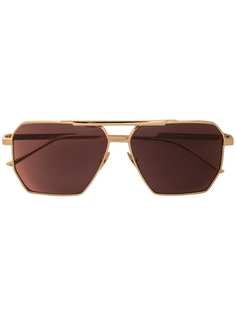Bottega Veneta Eyewear солнцезащитные очки в квадратной оправе