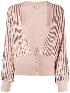 LIU JO кардиган с вышивкой пайетками и V-образным вырезом