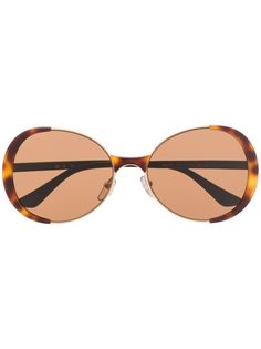 Marni Eyewear солнцезащитные очки в круглой оправе черепаховой расцветки