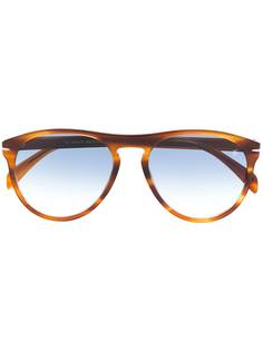 Eyewear by David Beckham солнцезащитные очки-авиаторы в оправе черепаховой расцветки