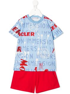 Moncler Kids комплект из шортов и футболки с логотипом