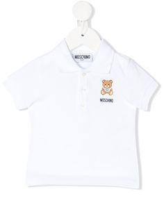 Moschino Kids рубашка-поло с логотипом и принтом Teddy Bear