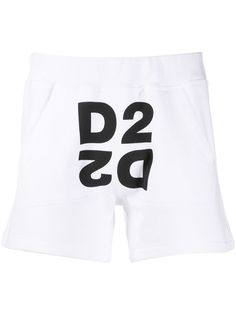 Dsquared2 Mirrored D2 logo track shorts