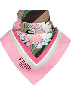 Fendi шейный платок с цветочным принтом