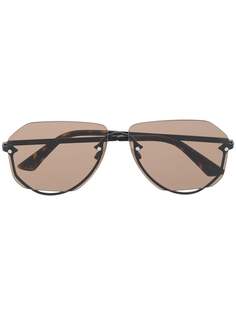 McQ Alexander McQueen солнцезащитные очки-авиаторы черепаховой расцветки