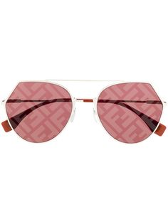 Fendi Eyewear массивные солнцезащитные очки с монограммой