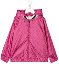 Gucci Kids куртка на молнии с узором GG