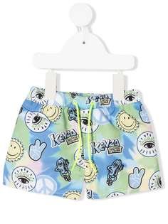 Kenzo Kids плавки-шорты Cali Party с кулиской
