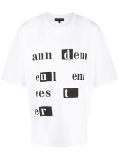 Ann Demeulemeester футболка с логотипом