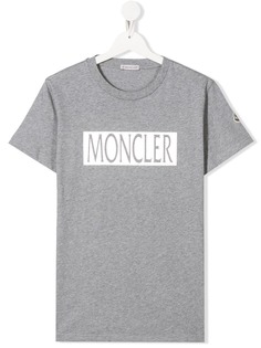 Moncler Kids футболка с круглым вырезом и логотипом