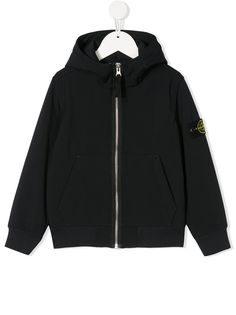 Stone Island Junior куртка с капюшоном и логотипом