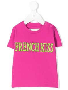 Alberta Ferretti Kids футболка с вышитой надписью