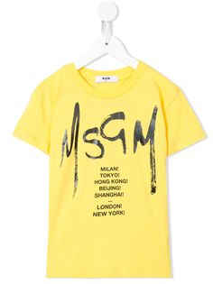 Msgm Kids футболка с принтом City
