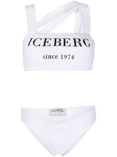 Iceberg бикини с перекрестными бретелями и логотипом