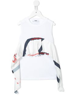 Msgm Kids топ без рукавов с оборками