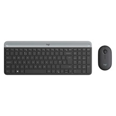 Комплект (клавиатура+мышь) Logitech MK470 GRAPHITE, USB, беспроводной, черный [920-009206]