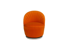 Кресло вращающееся оранжевое велюровое (garda decor) оранжевый 75x78x67 см.