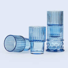 Набор стеклянных бокалов нestia голубой, 4 шт. (doiy) синий 20.0x20.0x15.0 см.