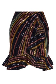 Юбка с воланом и пайетками Self Portrait