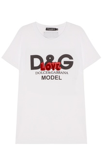 Белая футболка D&G Model