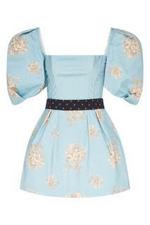 Голубое платье с корсетным лифом Ulyana Sergeenko