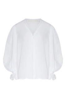 Белая блуза с длинными рукавами Ulyana Sergeenko