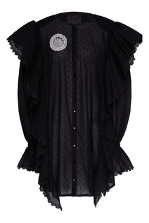 Черное полупрозрачное платье Ulyana Sergeenko