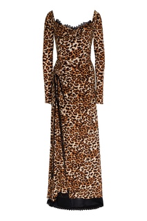Леопардовое платье со стразами Yana Dress