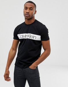 Черная футболка с логотипом Calvin Klein-Черный