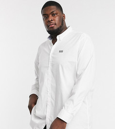Белая эластичная оксфордская рубашка с логотипом BOSS Athleisure-Белый