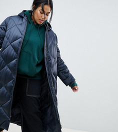 Длинная дутая куртка ASOS DESIGN Curve-Серый