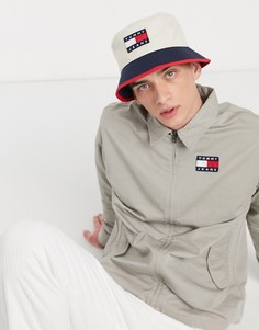 Светло-бежевая панама с крупным логотипом Tommy Jeans-Neutral