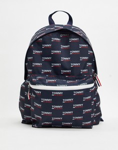 Синий рюкзак с принтом логотипа Tommy Jeans
