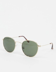 Круглые солнцезащитные очки в черепаховой оправе New Look-Коричневый цвет