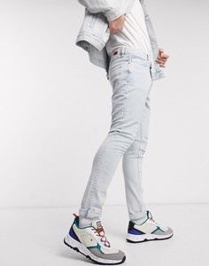 Выбеленные узкие джинсы цвета индиго Tommy Hilfiger x Lewis Hamilton-Синий